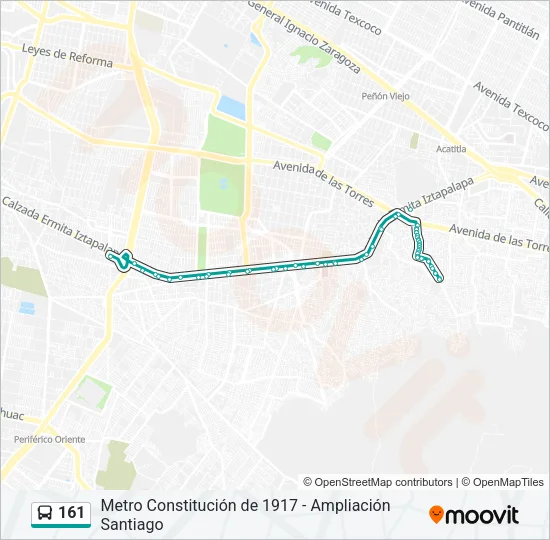 161 Bus Line Map
