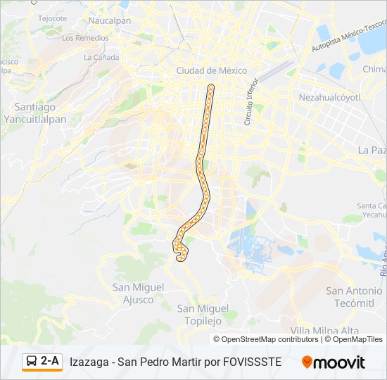 2-A bus Line Map