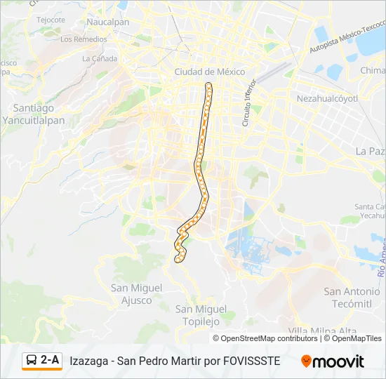 2-A Bus Line Map