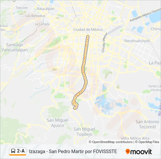 2-A Bus Line Map