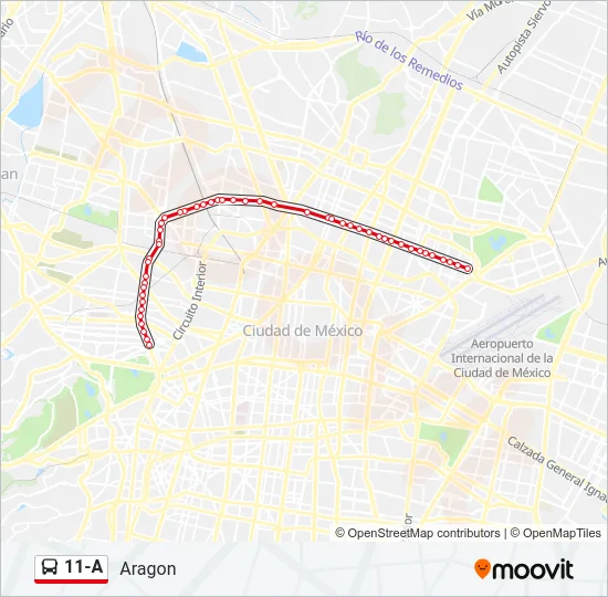 11-A Bus Line Map