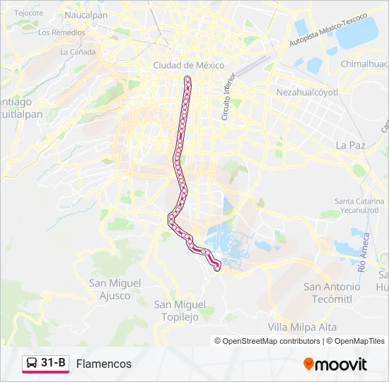 31-B Bus Line Map