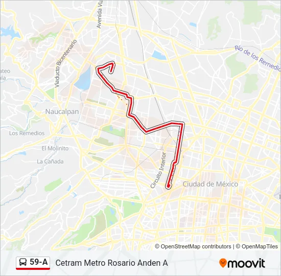 59-A Bus Line Map