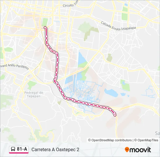 81-A Bus Line Map