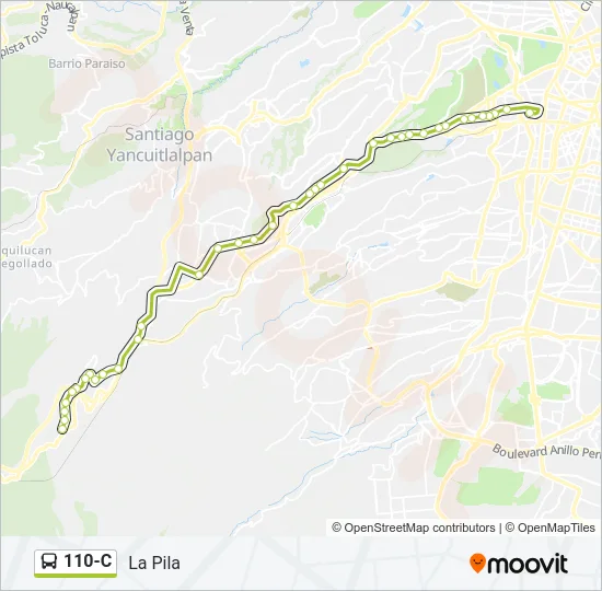 110-C Bus Line Map