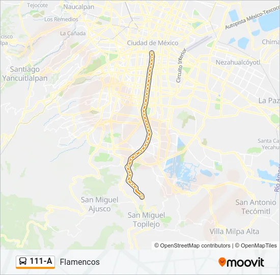 111-A Bus Line Map