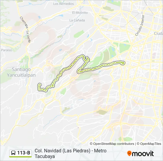 113-B Bus Line Map