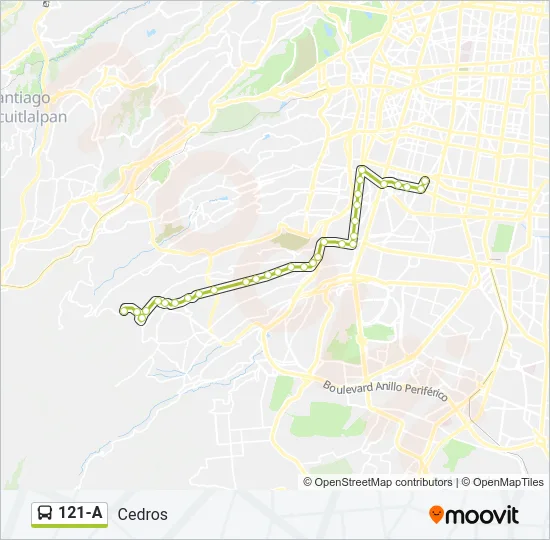 121-A Bus Line Map