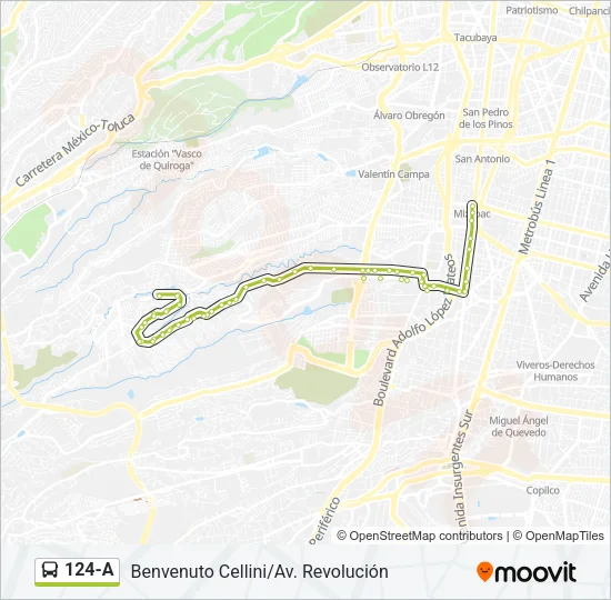 124-A Bus Line Map