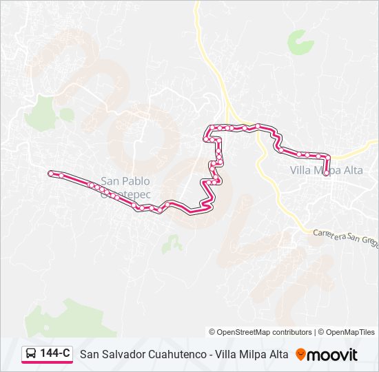 144-C bus Line Map