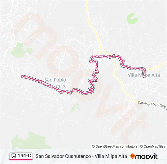 144-C Bus Line Map
