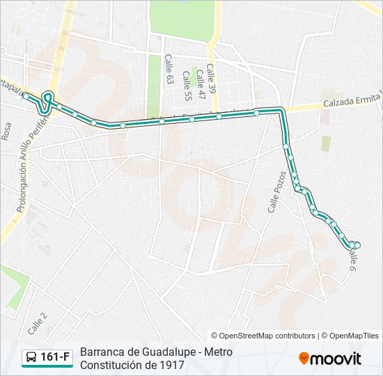 161f Route: Schedules, Stops & Maps - C. C. Metro Constitución de 1917 ...