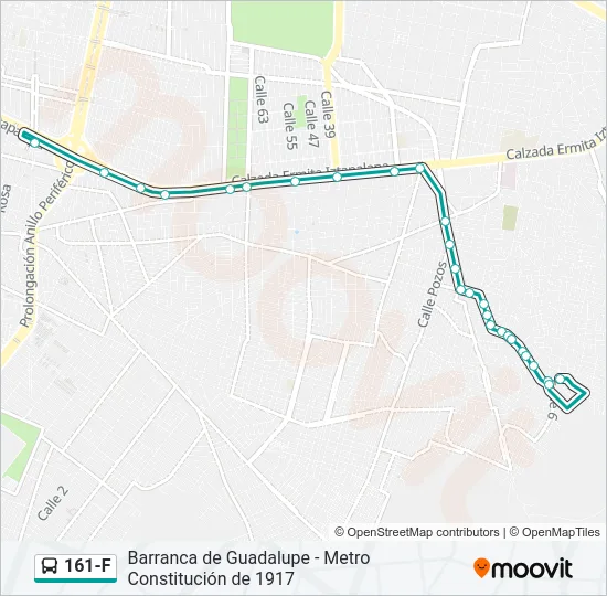 161-F Bus Line Map