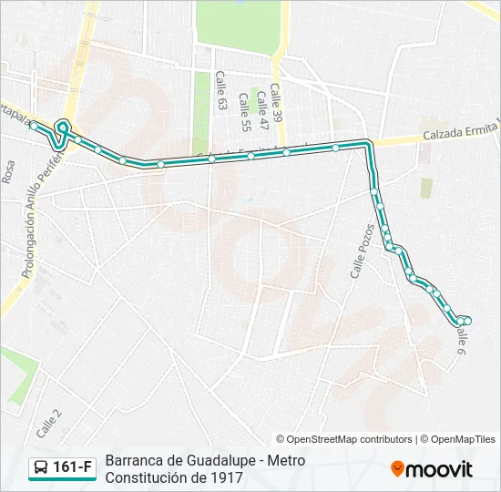 161-F Bus Line Map