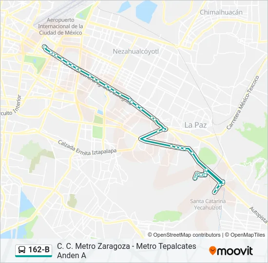 162-B Bus Line Map