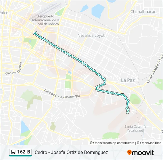 162-B Bus Line Map