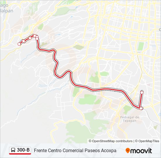 300-B bus Line Map