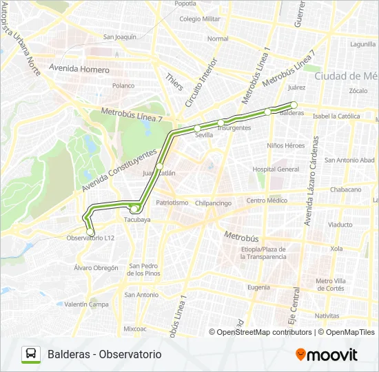 ORDINARIO1 L1 Bus Line Map