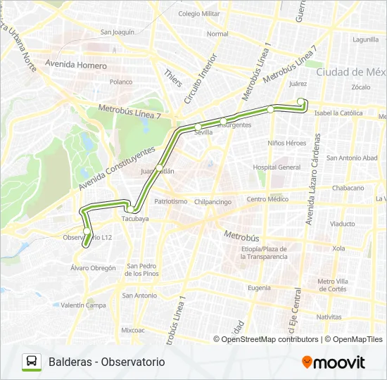 ORDINARIO1 L1 Bus Line Map