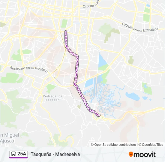 25A Bus Line Map