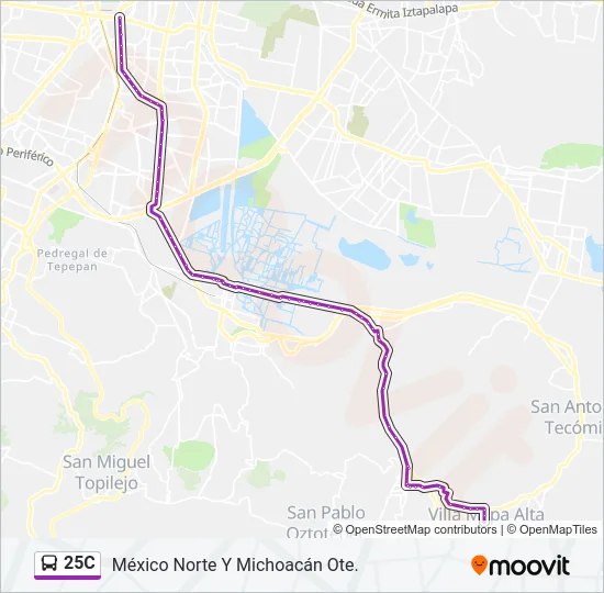 25C Bus Line Map