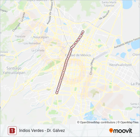 1 Bus Line Map