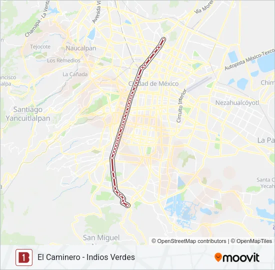 1 Bus Line Map