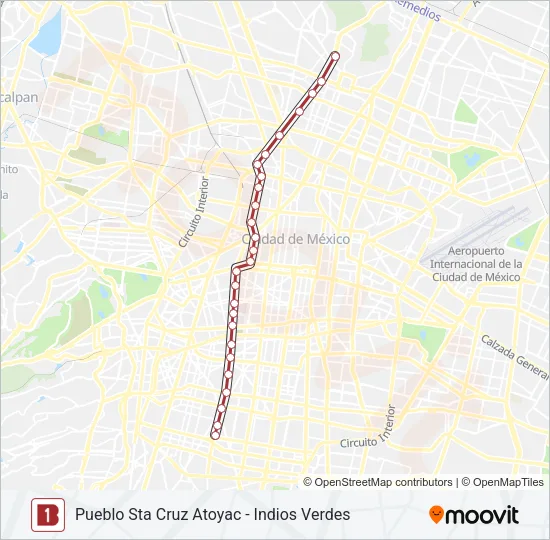 1 Bus Line Map
