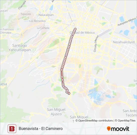 1 Bus Line Map