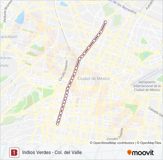 1 Bus Line Map