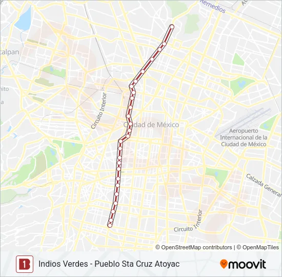 1 Bus Line Map