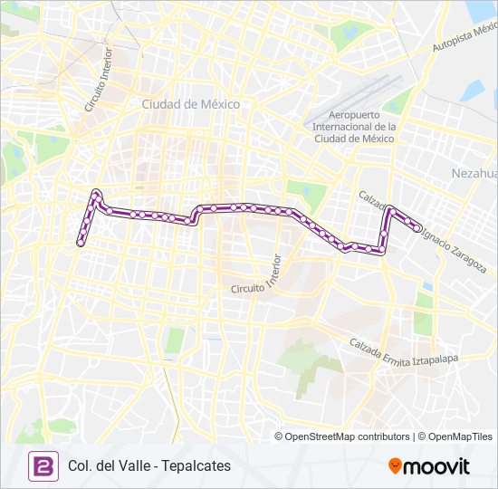 Mapa de 2 de autobús