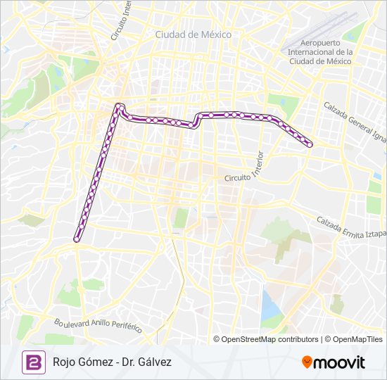 Mapa de 2 de autobús