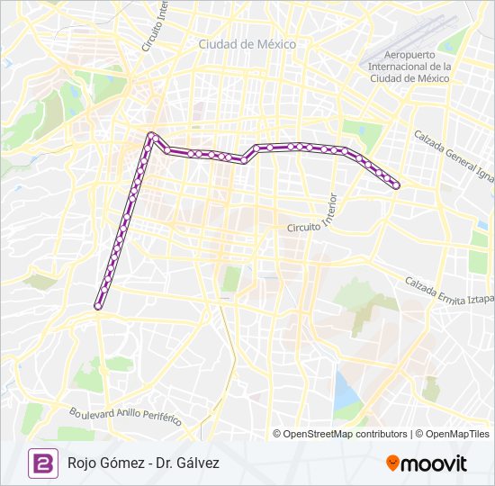 Mapa de 2 de autobús