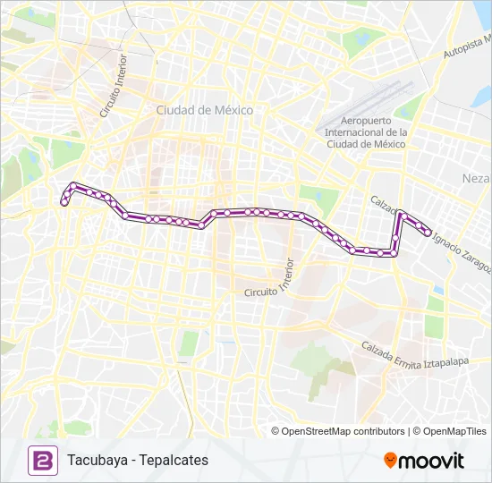 2 Bus Line Map