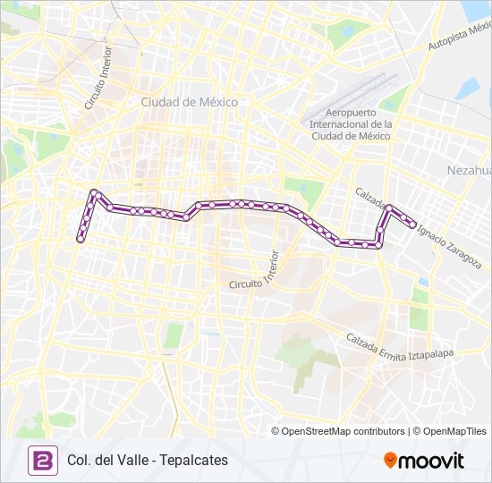 Mapa de 2 de autobús