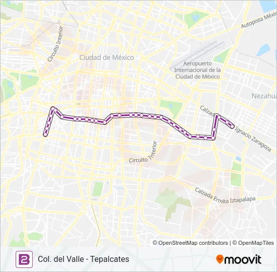 2 Bus Line Map