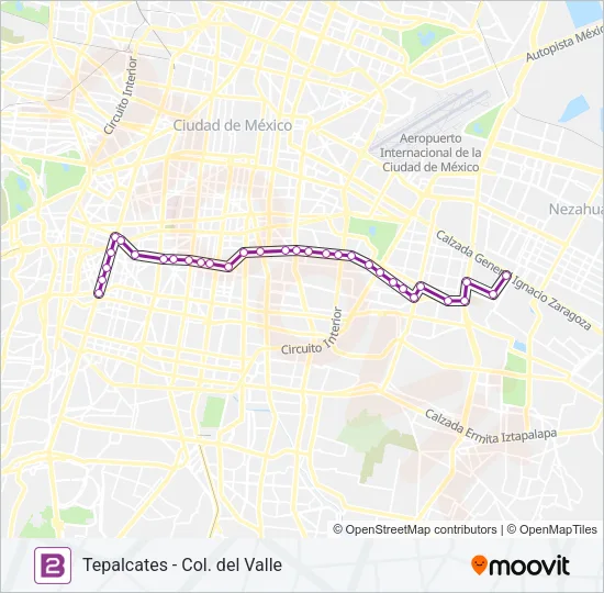 2 Bus Line Map