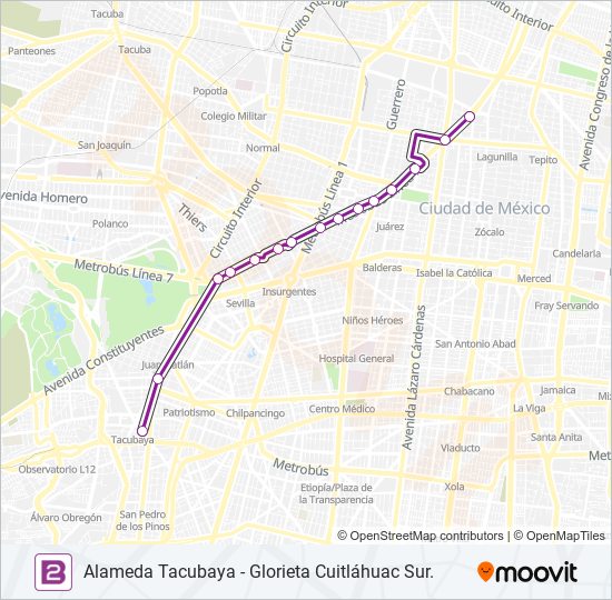 2 bus Line Map