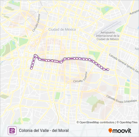 2 Bus Line Map