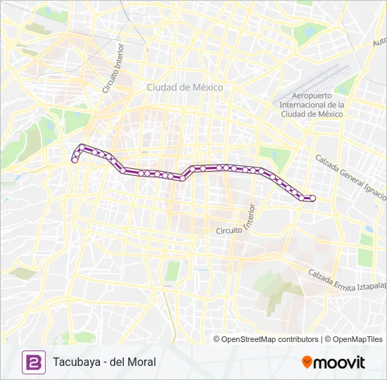 2 Bus Line Map