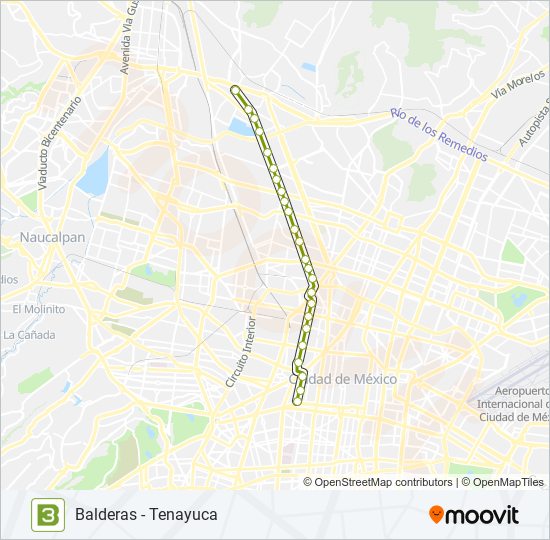 Mapa de 3 de autobús