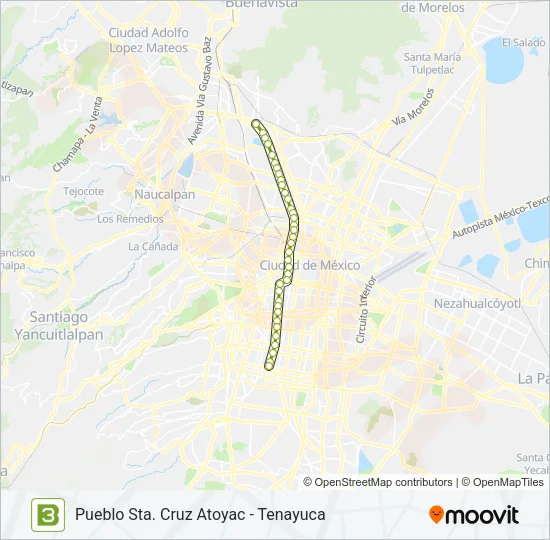 3 Bus Line Map