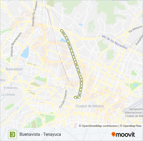 Mapa de 3 de autobús