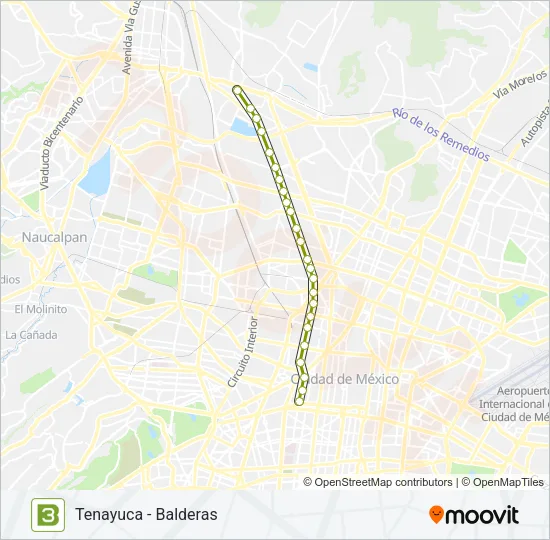 3 Bus Line Map