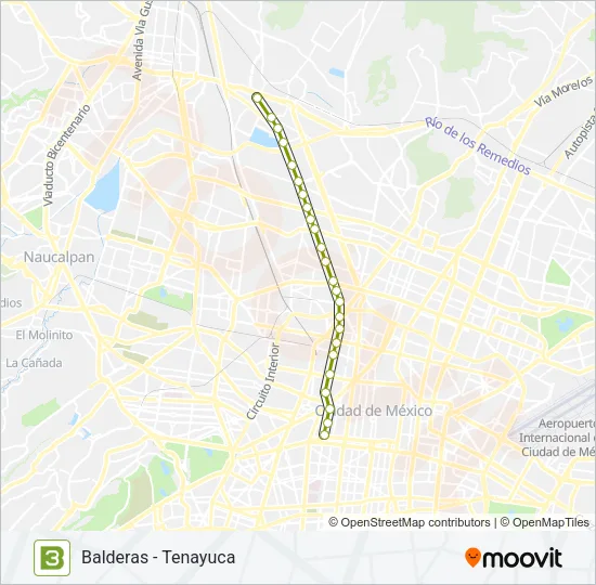 3 Bus Line Map
