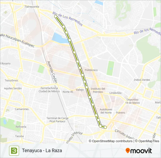 3 Bus Line Map