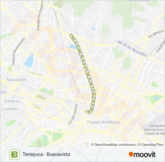 3 Bus Line Map