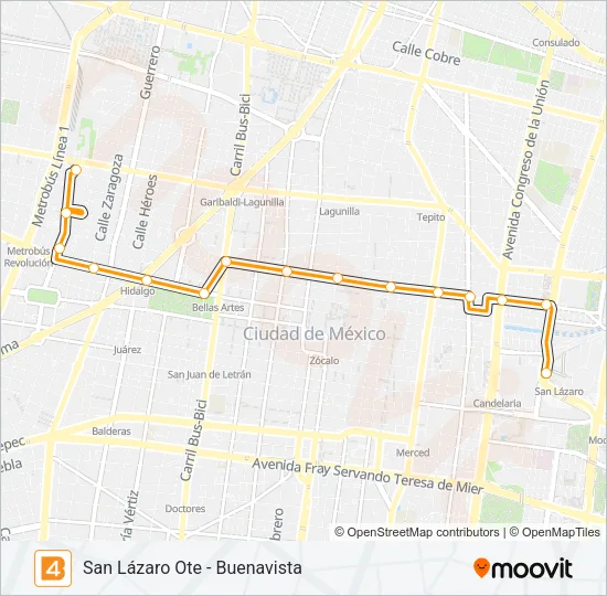 4 Bus Line Map