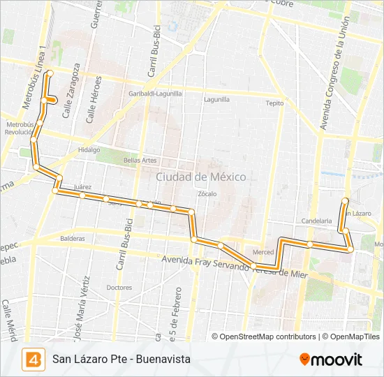 4 Bus Line Map